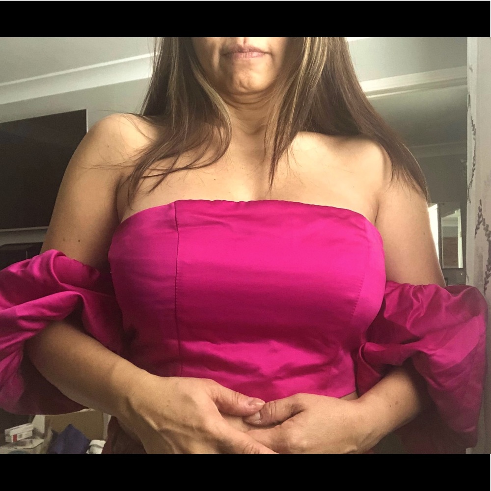 Hot pink crop top